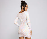Serena Sequin Wrap-Front Mini Dress Ins Street